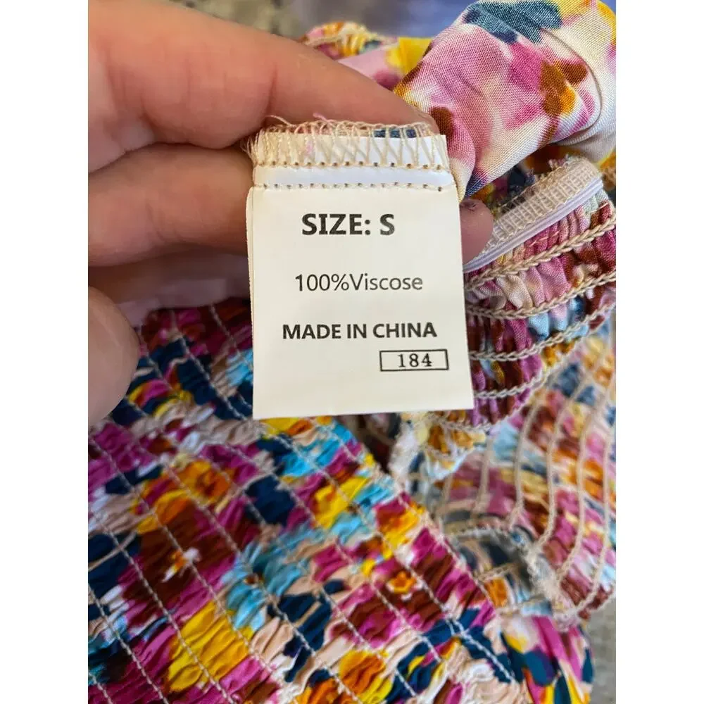 Dokotoo colorful floral wide leg jumpsuit with pockets - Picture 7 of 7